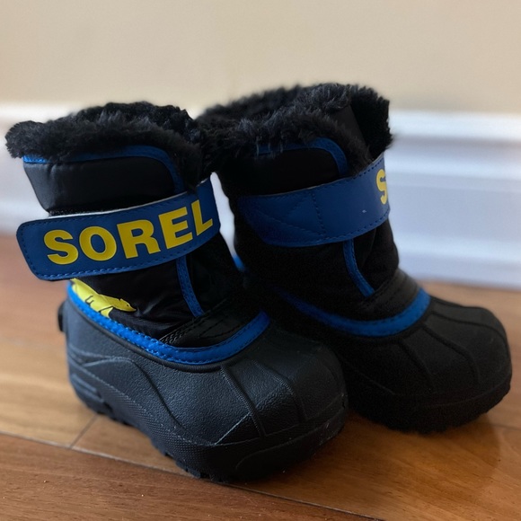 SOREL TODDLER BOYS BLUE AND BLACK SNOW BOOTS - Picture 7 of 8